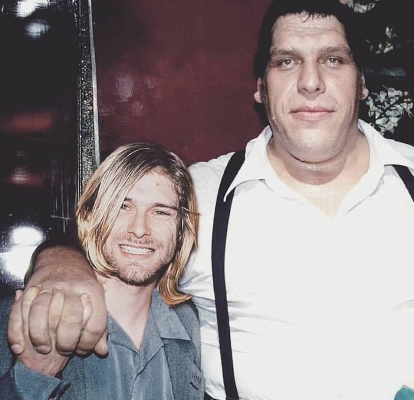 Foto Curt Kobain Andre the giant