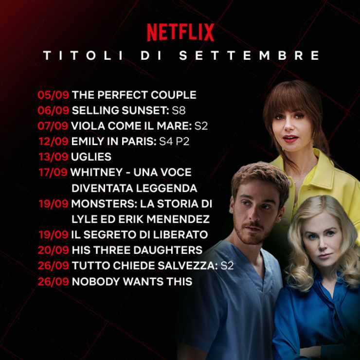 Netflix settembre: tutte novità