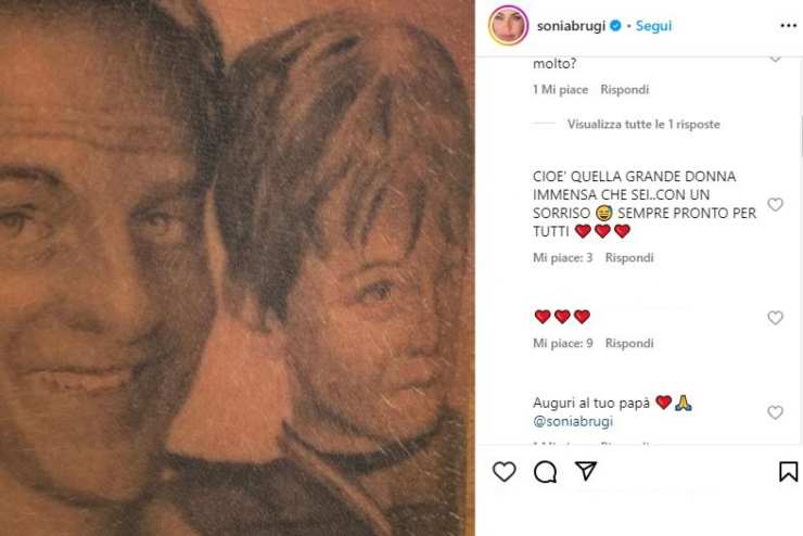 Sonia Bruganelli messaggio Instagram