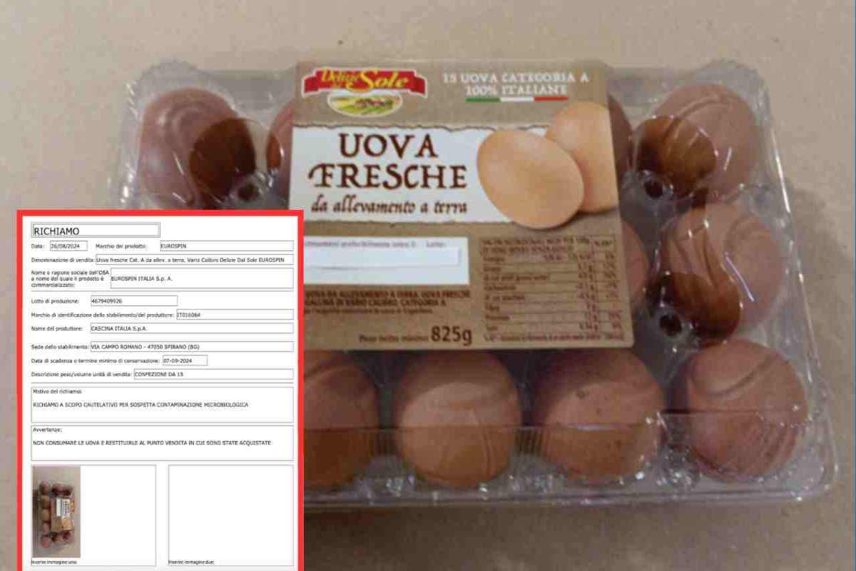 uova eurospin richiamo alimentare